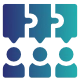 people with speech bubbles that interlock like puzzle pieces people with speech bubbles that interlock like puzzle pieces